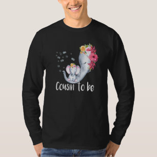 Camiseta Prima Para Ser Elefante Chá de Bebê Prima Feminina