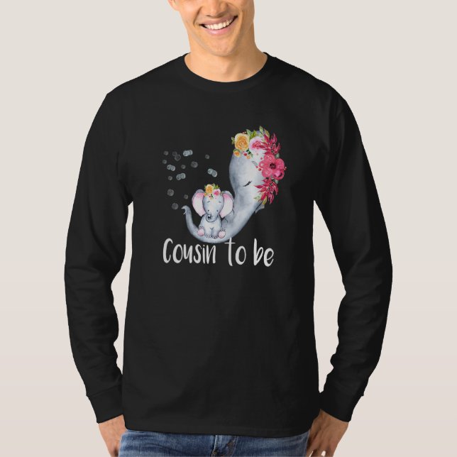 Camiseta Prima Para Ser Elefante Chá de Bebê Prima Feminina (Frente)