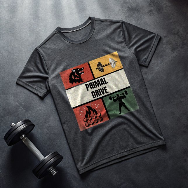 Camiseta Primal Drive Gym T-Shirt – Savage Alpha Workout  (Criador carregado)