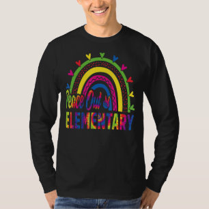 Camiseta Primário Do Peace Out No Dia Passado Da Escola Rai