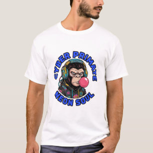 Camiseta Primata Cibernético Gorila do Soul Neon Macaco