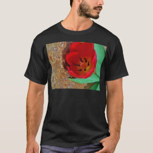 Camiseta Primavera amarelo e Red Tulip