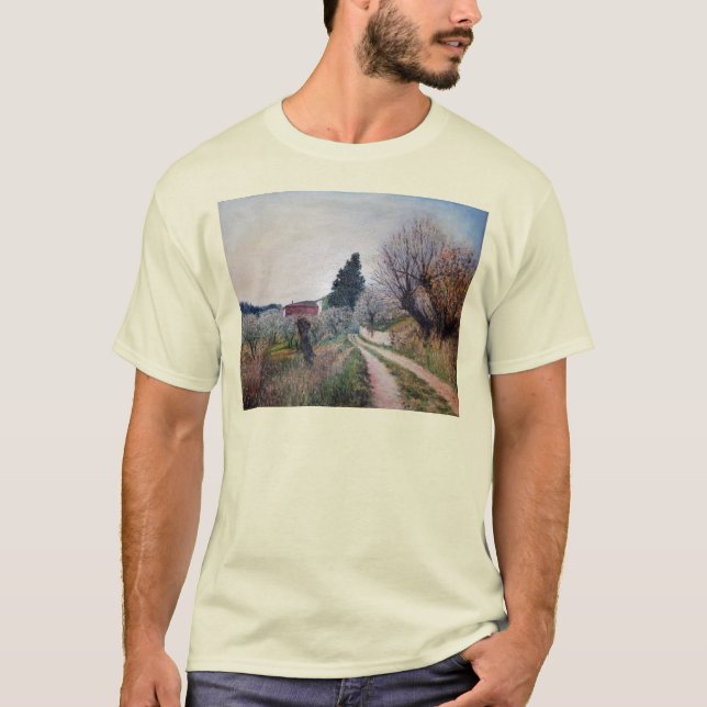 CAMISETA PRIMAVERA ANTERIOR NA PAISAGEM DA TÚSCULA (Frente)