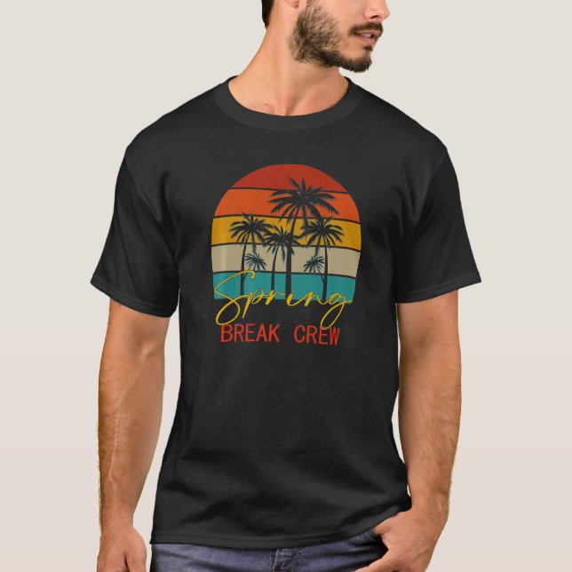 Camiseta Primavera Break Crew Souvenir Summer Vacsing Praia (Frente)