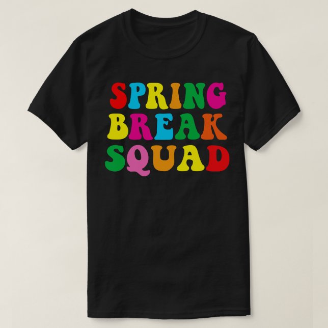 Camiseta Primavera Break Squad 2023 Summer Beach Vacation (Frente do Design)
