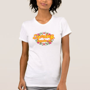 Camiseta primavera. Camiseta de quebra-primavera.