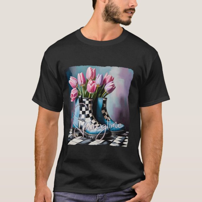 Camiseta Primavera com Tulipas (Frente)