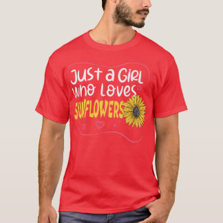 Camiseta Primavera de girassol - apenas uma garota que ama