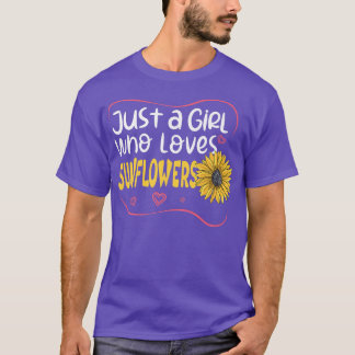 Camiseta Primavera de girassol - apenas uma garota que ama