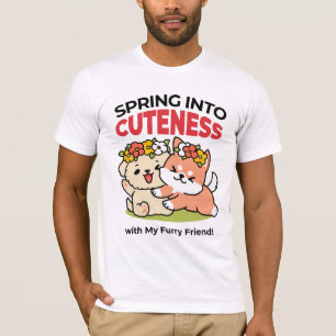Camiseta Primavera dentro da cutena - Ilustração Adorável d