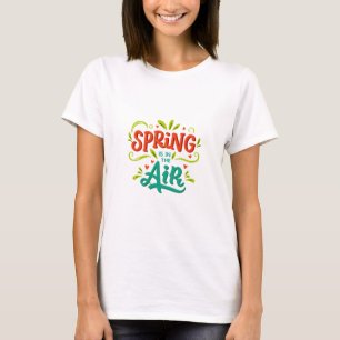 Camiseta Primavera está no ar - Floral colorido
