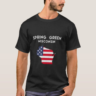Camiseta Primavera Green Wisconsin EUA State America Viagem
