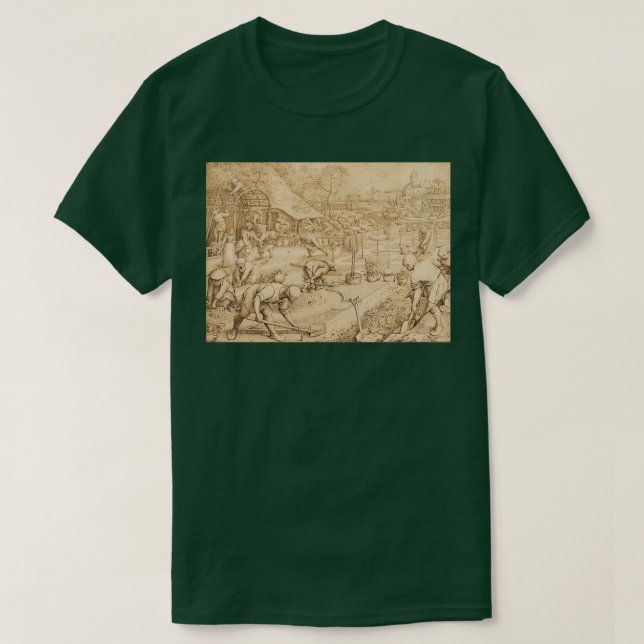 Camiseta Primavera por Pieter Bruegel, o Velho (Frente do Design)