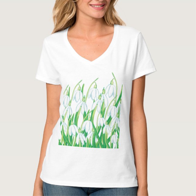 Camiseta Primavera Snowdrops (Frente)