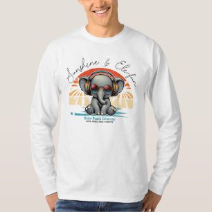 Camiseta Primavera Sunshine e Ele se diverte Retro Beach.