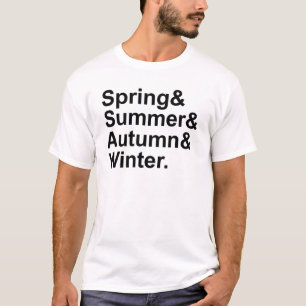 Camiseta Primavera Verão Outono Inverno Quatro Estações