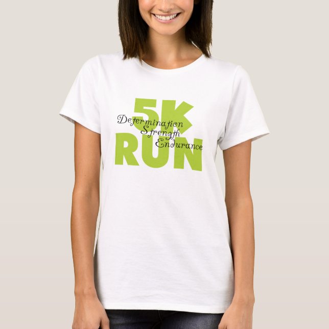 Camiseta Primavera Verde 5K Executar (Frente)