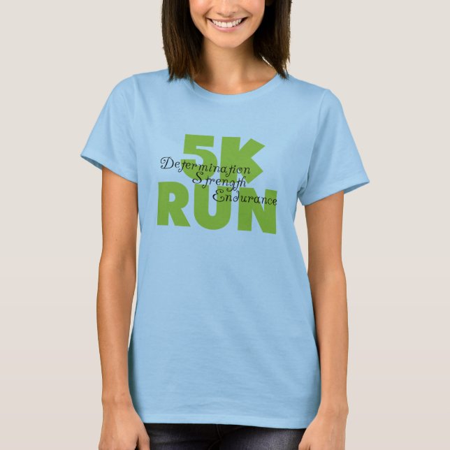 Camiseta Primavera Verde 5K Executar (Frente)
