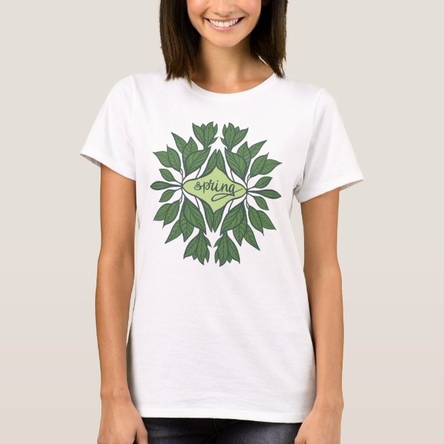 Camiseta Primavera Verde Deixa A Tipografia Estética (Frente)