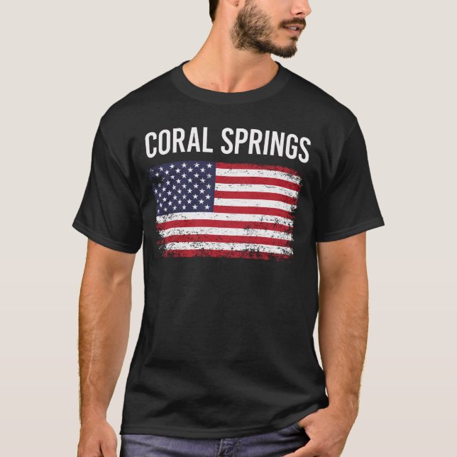 Camiseta Primaveras da American Flag Coral (Frente)