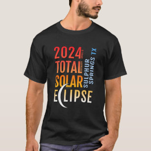 Camiseta Primaveras de enxofre Texas TX Total Eclipse Solar
