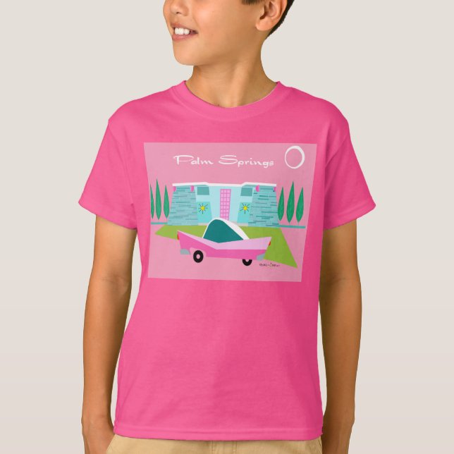 Camiseta Primaveras de Palma Cor-de-Rosa T-Shirt (Frente)