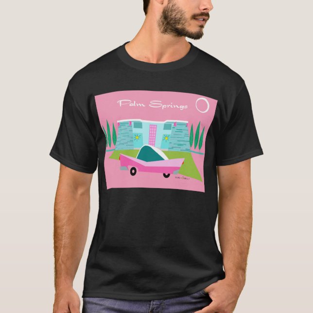 Camiseta Primaveras de Palma Cor-de-Rosa T-Shirt (Frente)