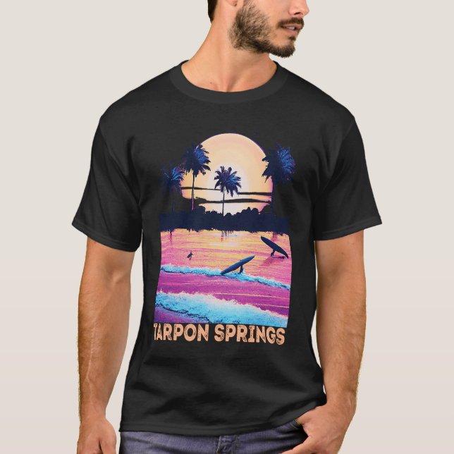 Camiseta Primaveras de Tarpon Surfs Souvenir da Flórida (Frente)