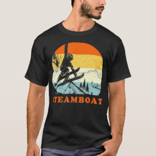 Camiseta Primaveras de vapor de esqui, Colorado Vintage Ret