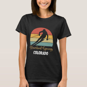 Camiseta Primaveras de vapor esquiando Colorado Funny Ski t