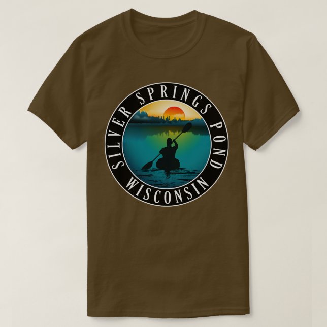 Camiseta Primaveras Silver Pond Wisconsin Kayaking (Frente do Design)