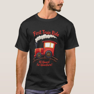 Camiseta Primeira carruagem de comboio Viagem Cêntico de Av
