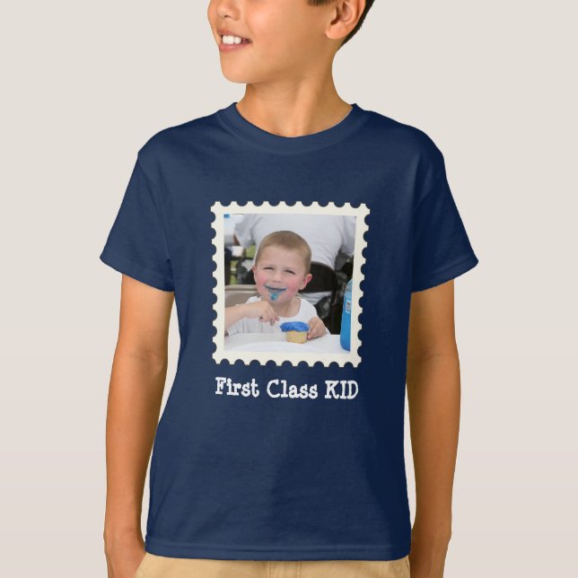 Camiseta PRIMEIRA CLASSE KID Melhor Criança Alguma foto qua (Frente)