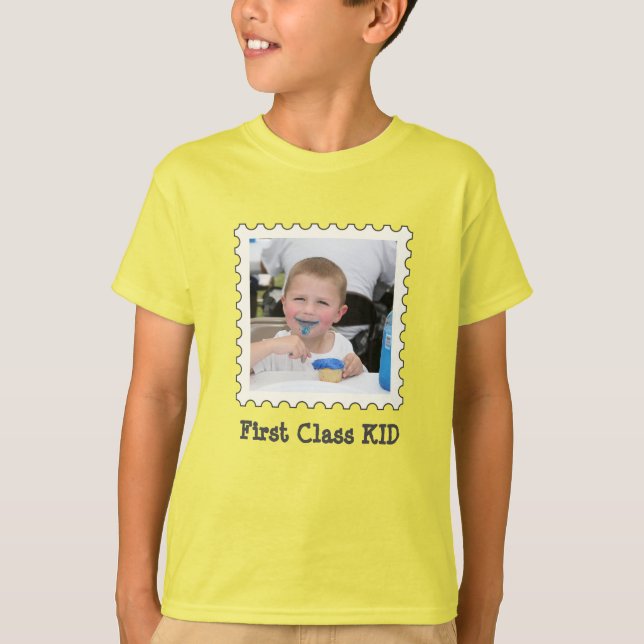 Camiseta PRIMEIRA CLASSE KID Melhor Criança Alguma foto qua (Frente)