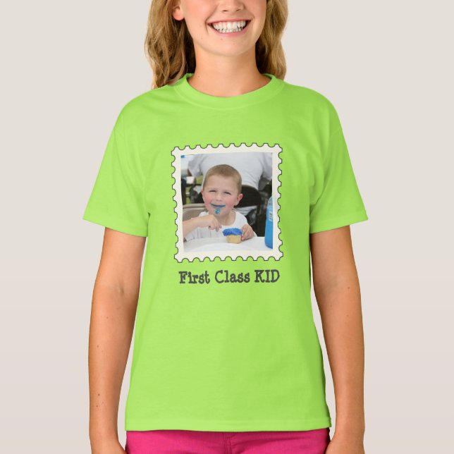 Camiseta PRIMEIRA CLASSE KID Melhor Criança Alguma foto qua (Frente)