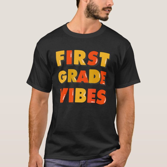 Camiseta Primeira Classe Vibes De Volta À Escola Retro 1rua (Frente)