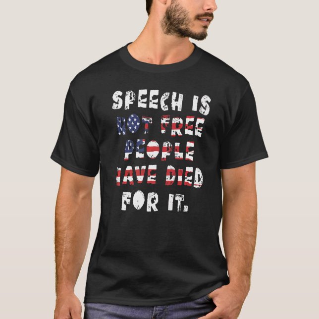 Camiseta Primeira Emenda à Liberdade de Expressão (Frente)
