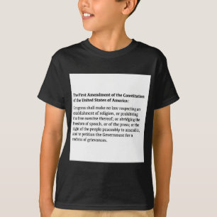 Camiseta Primeira Emenda da constituição