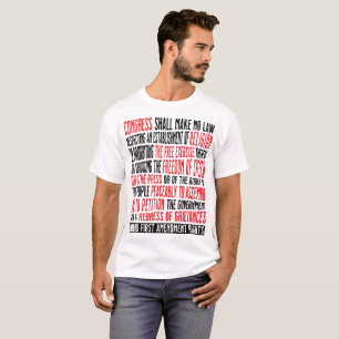 Camiseta Primeira Emenda Direitos de Liberdade de Expressão