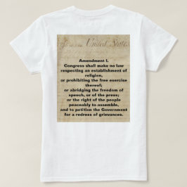 Camiseta Primeira Emenda Protesto Meu Próprio Tempo e Meu P