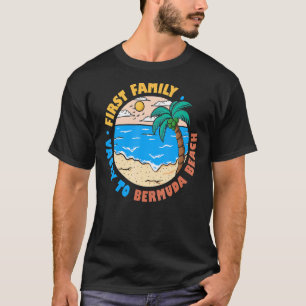 Camiseta Primeira Férias Familiares Para Bermudas - Souv De