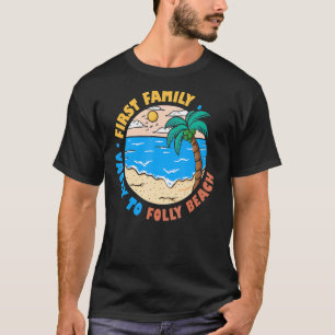 Camiseta Primeira Férias Familiares Para Folly Beach Caroli