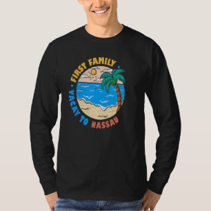 Camiseta Primeira Férias Familiares Para Nassau Bahamas Fér