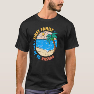 Camiseta Primeira Férias Familiares Para Nassau Bahamas Fér