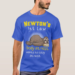 Camiseta Primeira Lei de Newton Piada Física Engraçada amig
