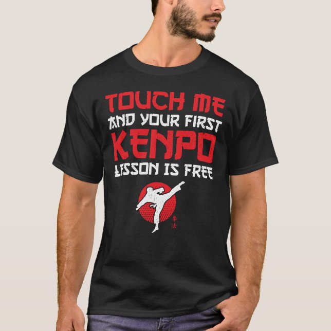 Camiseta Primeira lição livre de karatê americano de kenpo  (Frente)