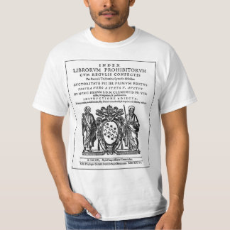 Camiseta Primeira lista de livros proibidos pela Igreja e E