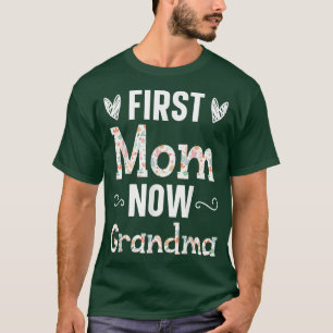 Camiseta Primeira Mãe Agora Vovó Bebê Anunciando Sexo Rev