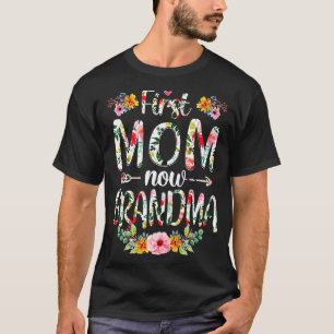 Camiseta Primeira Mãe Agora Vovó Engraçado Nova Avó Mãe Da