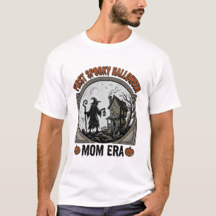 Camiseta Primeira Mãe de Halloween Gravação Vintage Bruxa A